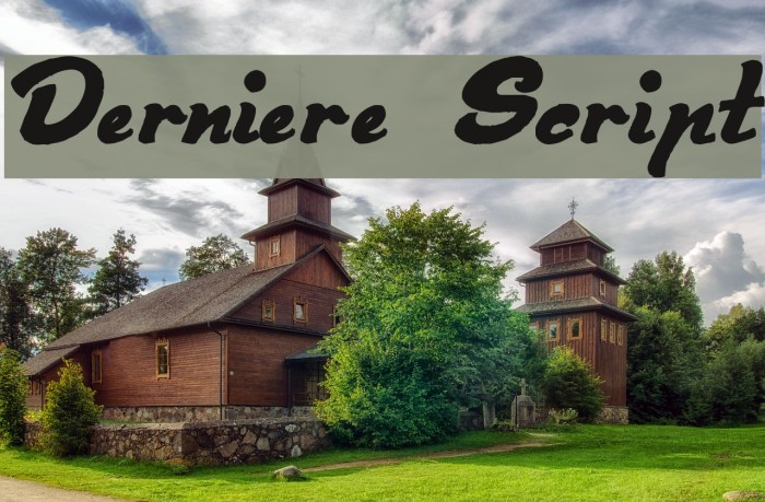 Derniere Script Font examples