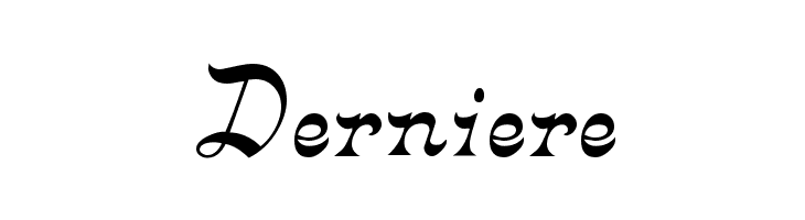 Derniere  Скачать бесплатные шрифты