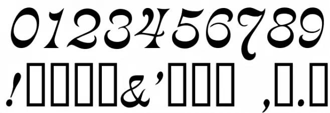 Derniere Font OTHER CHARS