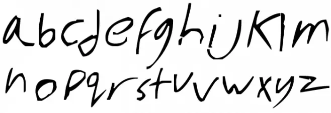 Derrick Script Schriftart Kleinbuchstaben