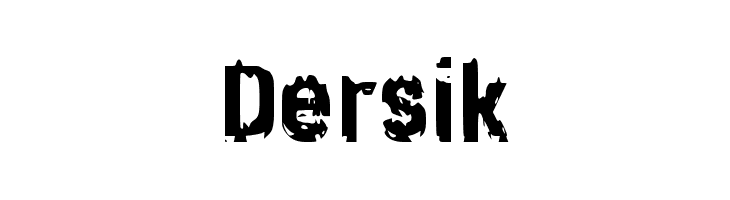 Dersik  フリーフォントのダウンロード