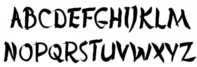 Dersu Uzala brush Font UPPERCASE