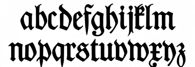 DesMalersFraktur Fuentes MINÚSCULAS
