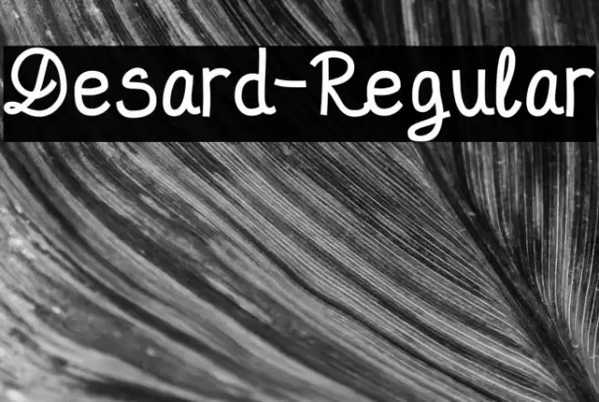 Desard-Regular Font examples