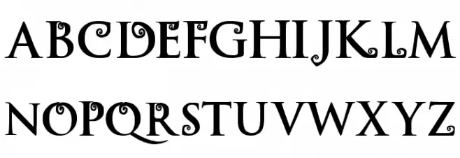 Descendants Alphabet 字体 大写