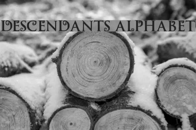 Descendants Alphabet Font examples