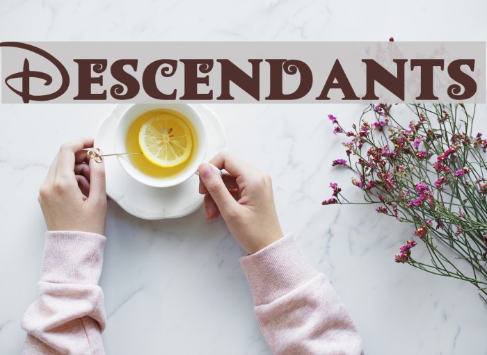 Descendants Font examples