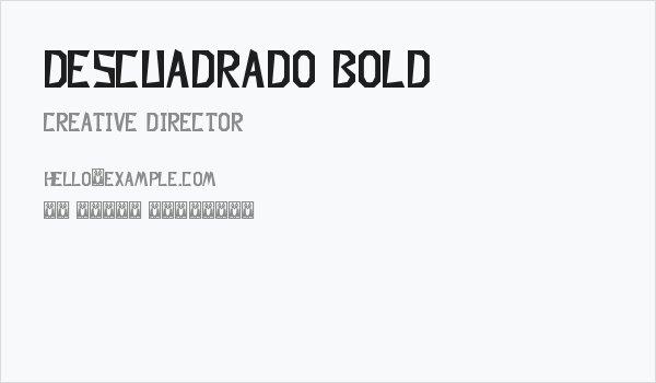 Descuadrado Bold Business Card