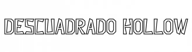 Descuadrado Hollow  les polices de caractères gratuit tlcharger