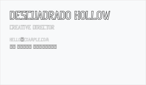 Descuadrado Hollow Business Card
