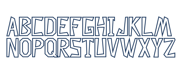 Descuadrado Hollow Lowercase