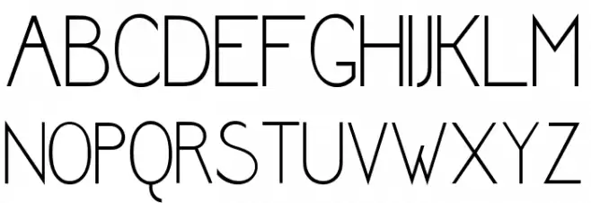 Desereted 字体 大写