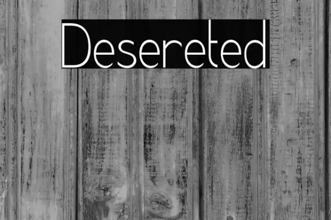 Desereted Font examples