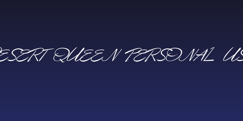 Desert Queen Personal Use Social Header