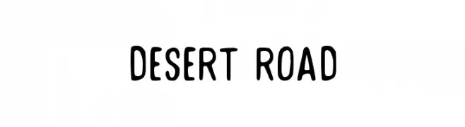 Desert Road  Frei Schriftart Herunterladen