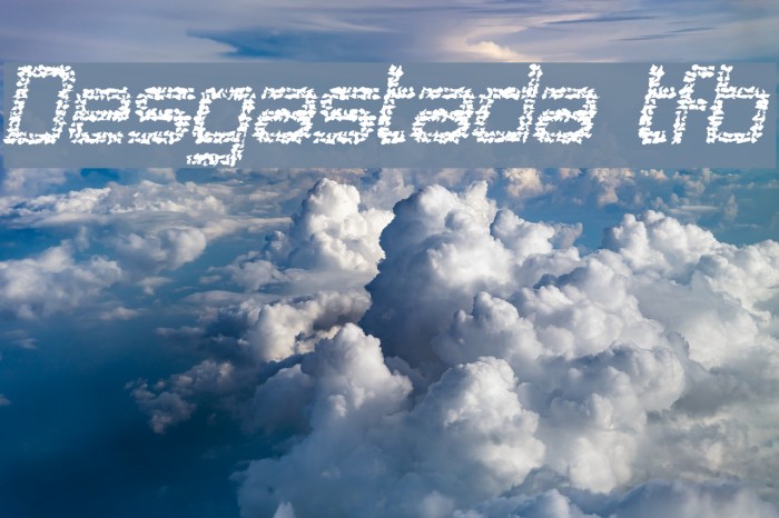Desgastada tfb Font examples