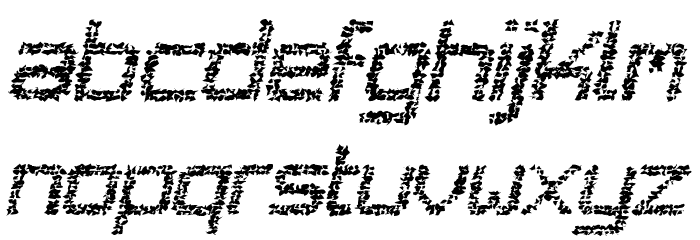 Desgastada tfb Font LOWERCASE