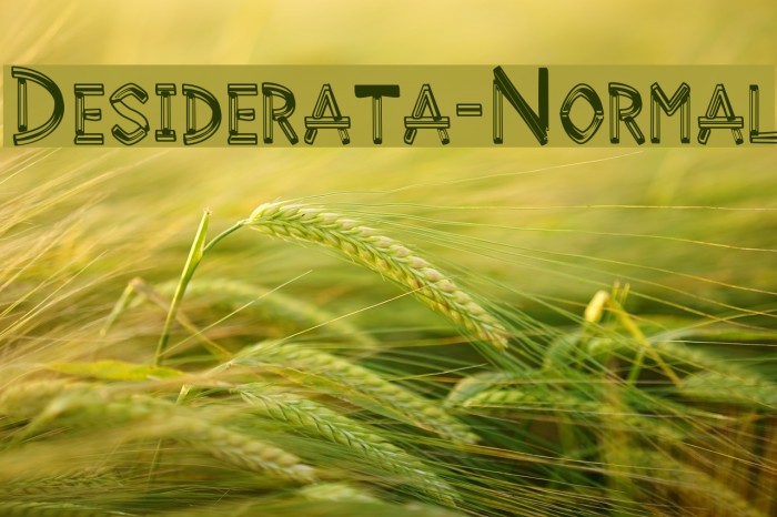 Desiderata-Normal Font examples