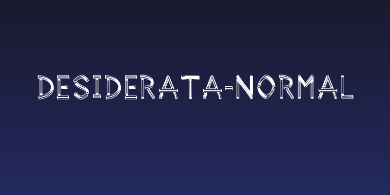 Desiderata-Normal Social Header
