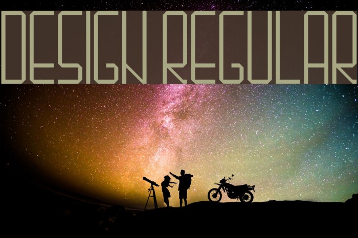 Design#1 Regular Font examples