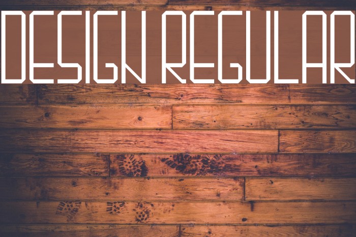 Design#1 Regular Font examples