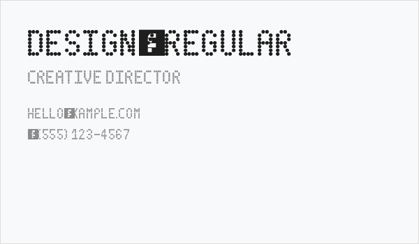 Design#2 Regular Business Card