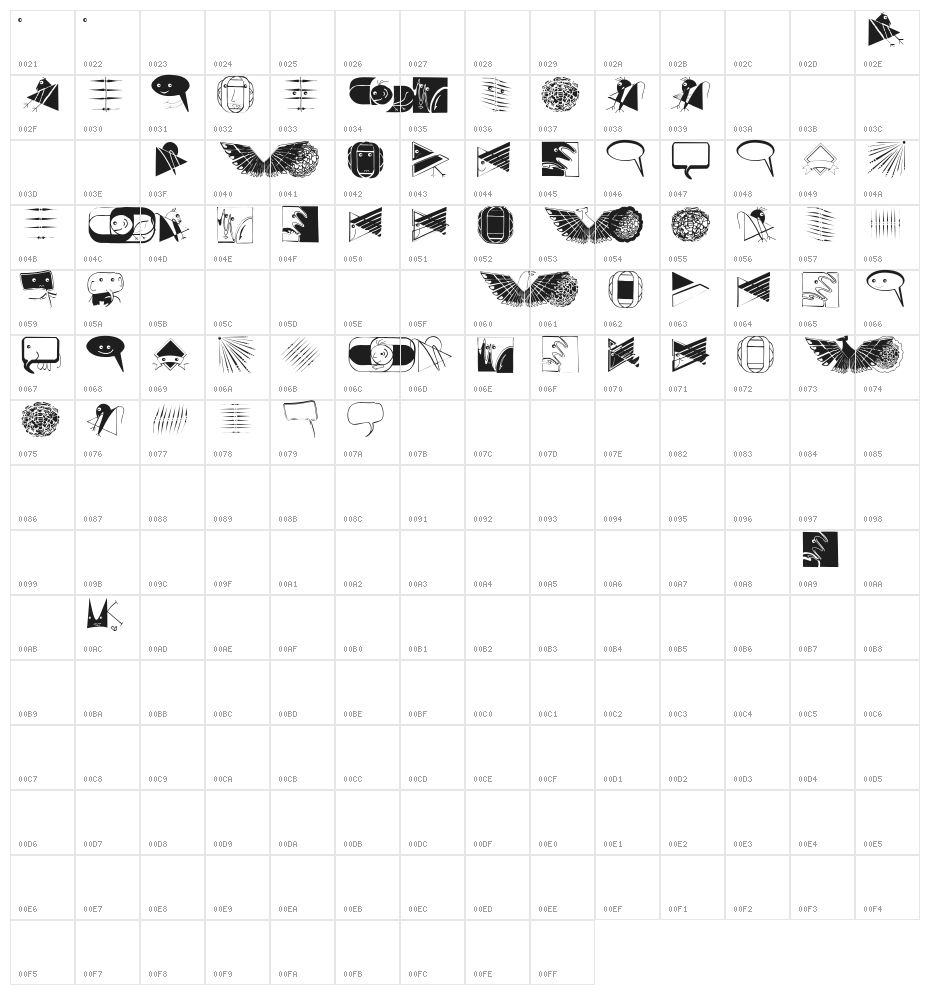 DesignBasics Character Map