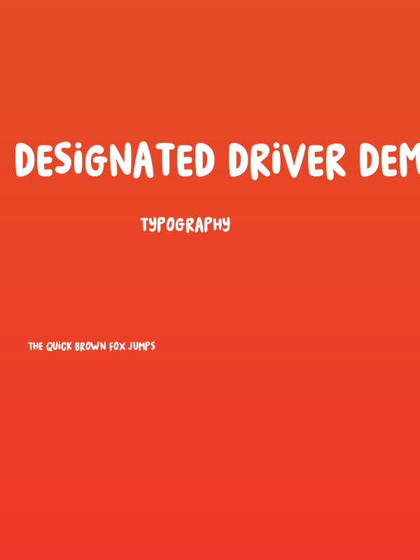 Designated Driver DEMO Poster