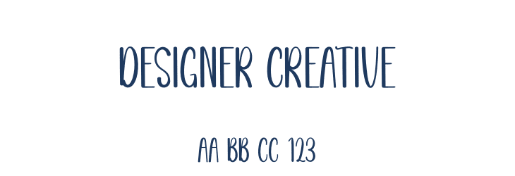 Designer Creative Font Preview