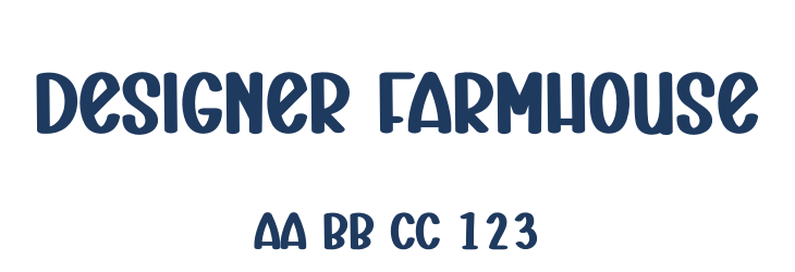 Designer Farmhouse Font Preview
