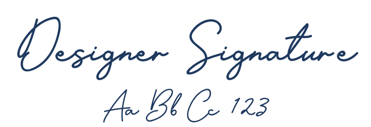 Designer Signature Font Preview