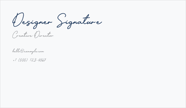 Designer Signature Business Card