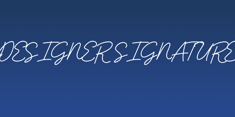 Designer Signature Social Header