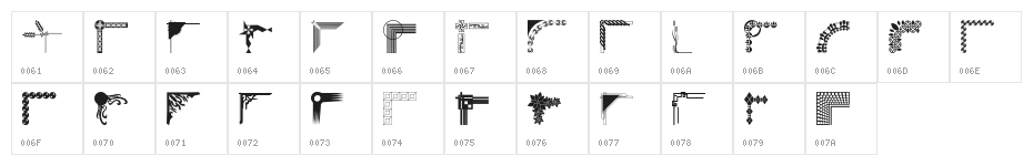 DesignerCorners Character Map