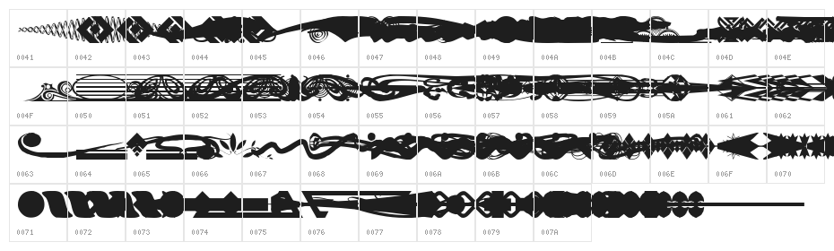 DesignerDividers Character Map