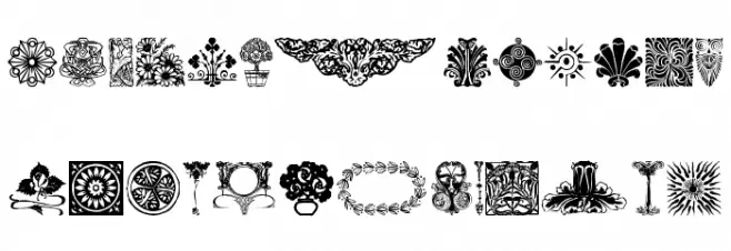 DesignerMotifsThree Schriftart Kleinbuchstaben