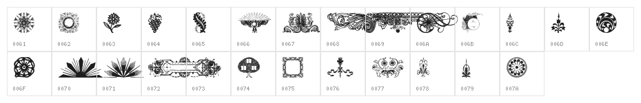 DesignerMotifsTwo Character Map