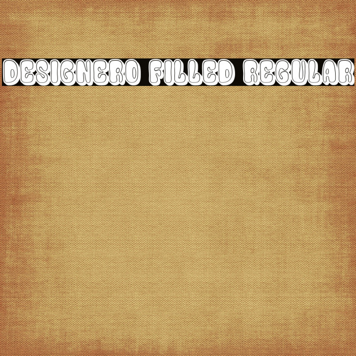 Designero Filled Regular Font examples