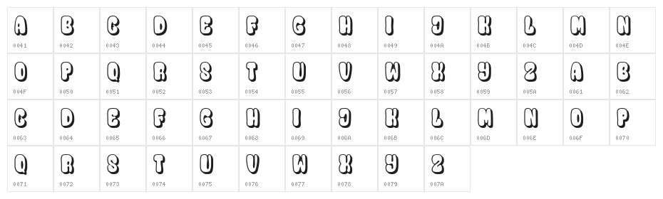 Designero Regular Character Map