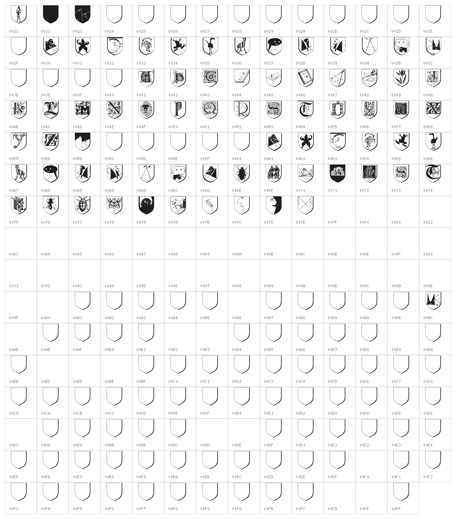 DesignersWeAll Character Map