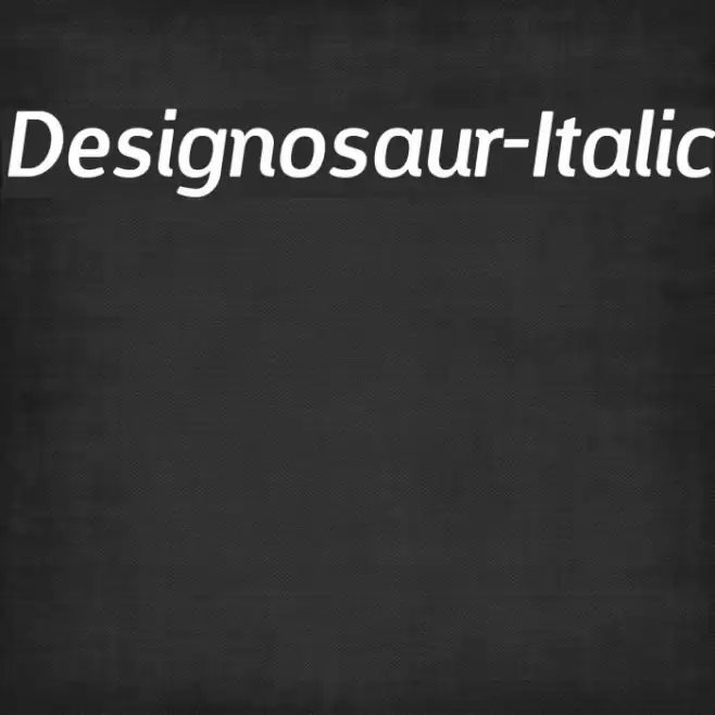 Designosaur-Italic フォント examples