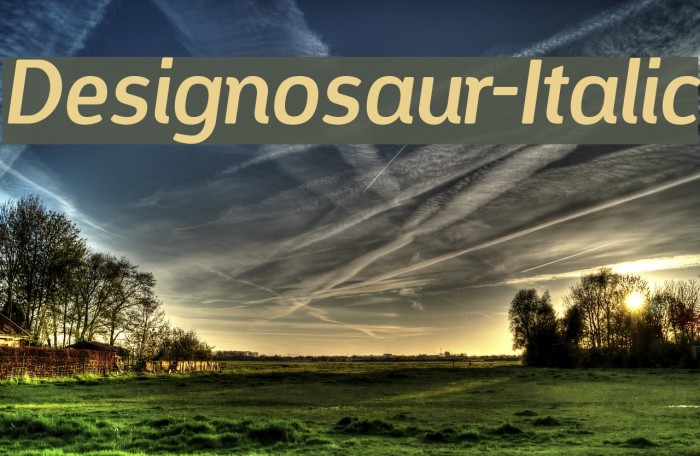Designosaur-Italic フォント examples