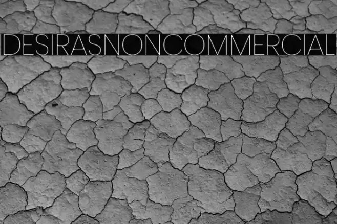 DesirasNonCommercial Font examples