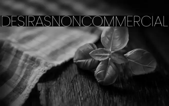 DesirasNonCommercial Font examples