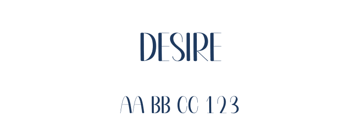 Desire Font Preview