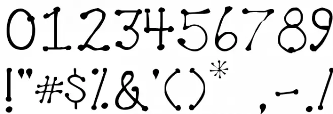 Desiree's Cool Dots Font OTHER CHARS