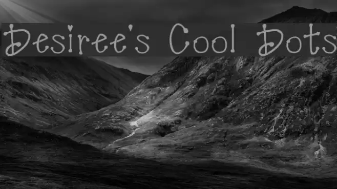 Desiree's Cool Dots Font examples