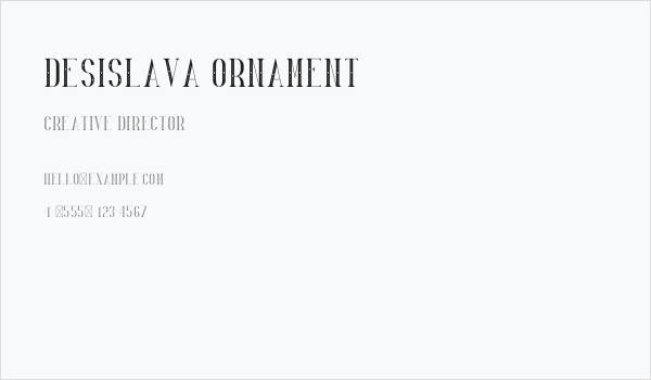 Desislava Ornament Business Card