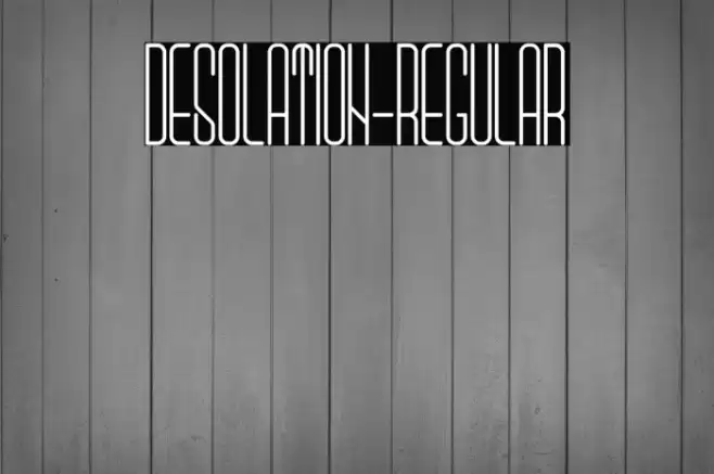 Desolation-Regular Font examples