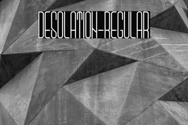 Desolation-Regular Font examples